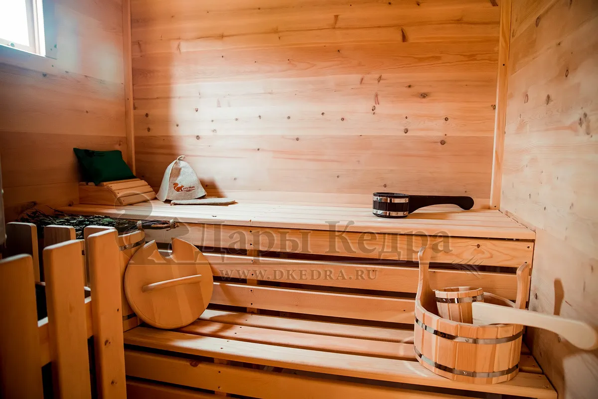 Каркасно-щитовая баня из кедра «Оптима»